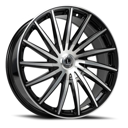Luxxx Alloys Lux 40V Wheels Rims 26x10 6x135 6x139.7 Gloss Black Machined 30mm | LUX40V261061351397+30E-A2