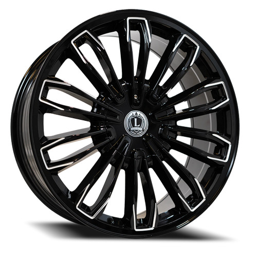 Luxxx Alloys Lux 42 Wheels Rims 20x8.5 5x115 5x127 Gloss Black Milled 31mm | LUX4220855115127+31D-A1