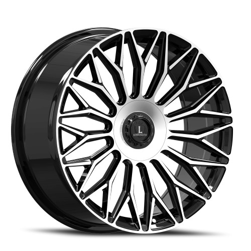 Luxxx Alloys Lux 53 Wheels Rims 18x8.5 5x114.3 5x120 Gloss Black Machined 35mm | LUX53188551143120+35B-A2
