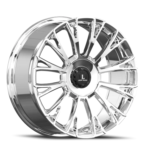 Luxxx Alloys Lux 54 Wheels Rims 22x9 5x114.3 5x120 Chrome 35mm | LUX5422951143120+35B-C