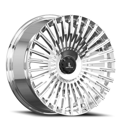 Luxxx Alloys Lux 56 Wheels Rims 22x9 5x112 5x114.3 Chrome 35mm | LUX5622951121143+35B-C