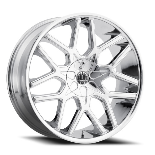 Luxxx Alloys Lux 7 Wheels Rims 22x8.5 5x114.3 5x120 Chrome 38mm | LUX722855114120+38C-C
