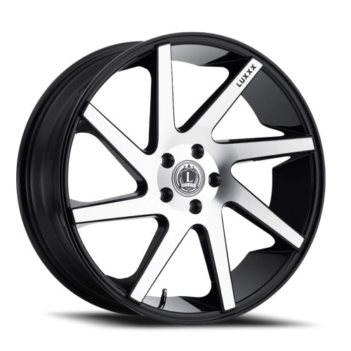 Luxxx Alloys Lux 8 Wheels Rims 24x10 5x127 Gloss Black Machined 15mm | LUX824105127+15D-A2