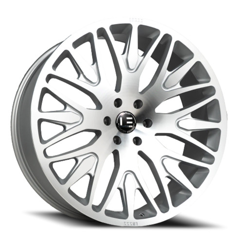 Lux Le 7 Wheels Rims 22x9 5x114.3 Silver Machined 30mm | LUXLE72295114.3+30B-F2