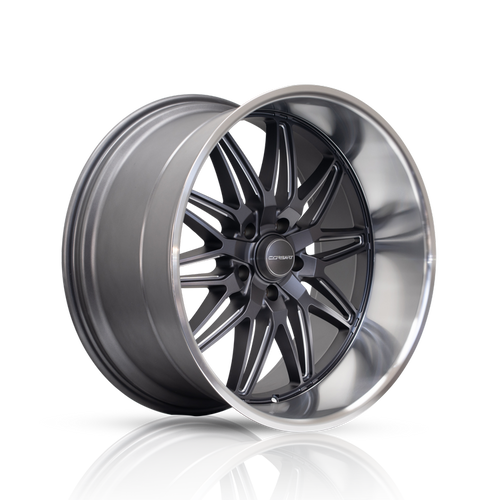 Corsart R508 Alcatraz Wheels Rims 20x12 5x139.7 Matte Gunmetal Milled W/ Diamond Cut Lip 0mm | R508201285625