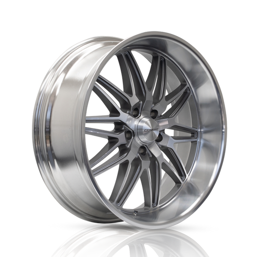 Corsart R510 Alcatraz Wheels Rims 22x8.5 5x135 Gloss Brushed W/ Diamond Cut Lip 6mm | R510228586500