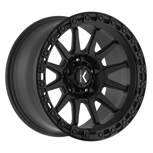 Kg1 Adrenaline Wheels Rims 20x9.5 6x139.7 Matte Black W/ Black Ring -12mm | KO105F209569012BB