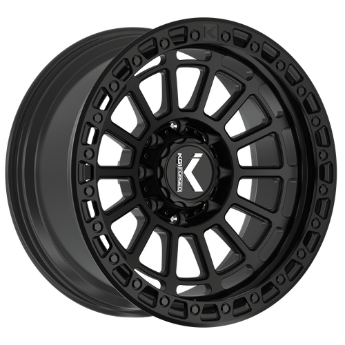 Kg1 Lifter Wheels Rims 20x9.5 5x127 Matte Black W/ Black Ring -12mm | KO620F209557012BB