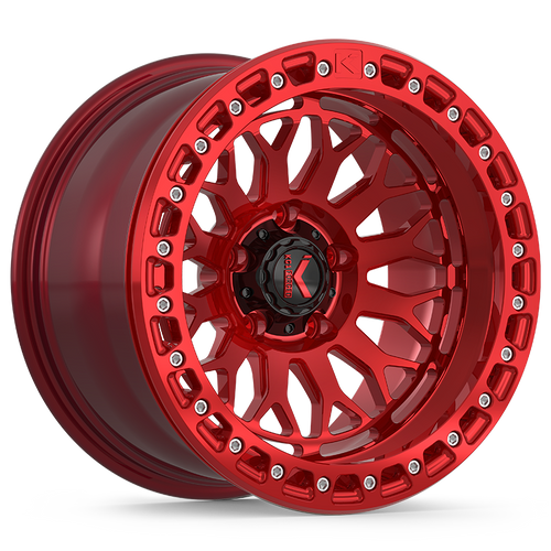 Kg1 Diamondhead Beadlock Wheels Rims 17x9 5x127 Candy Red W/ Candy Red Ring -38mm | KO700B17905703871CR
