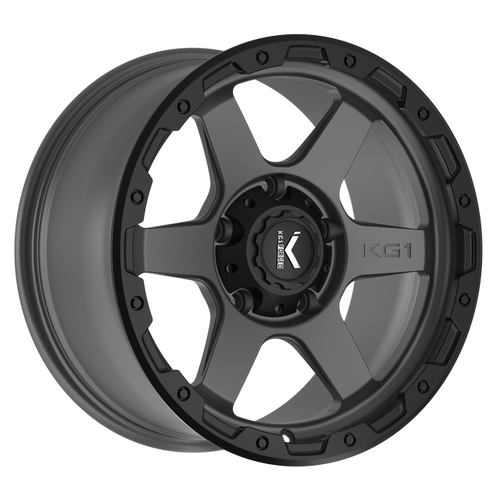 Kg1 Launch Wheels Rims 20x9.5 6x135 Matte Anthracite W/ Black Ring -12mm | KO920F209565012AB