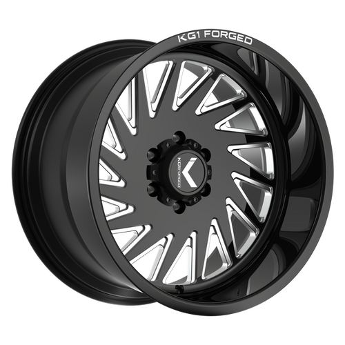 Kg1 Outburst Wheels Rims 22x12 8x165.1 Gloss Black Milled -44mm | KT056221286GPM-R