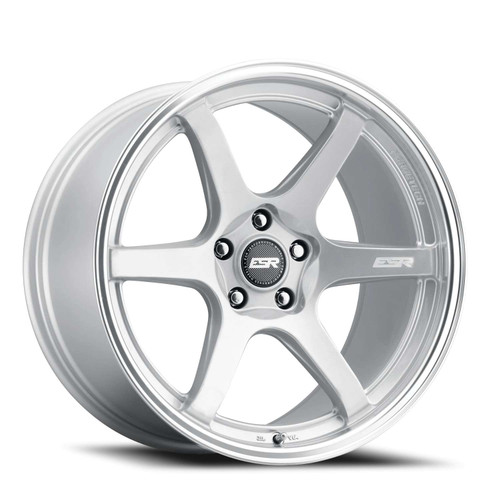 Esr Apx6 Wheels Rims 18x8.5 5x120 Hyper Silver W/ Machined Lip 30mm | 88552030 APX6HS-ML
