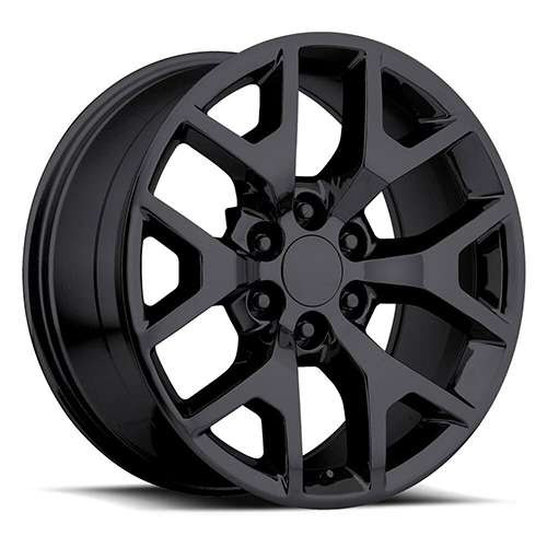 Factory Reproductions Fr 44 Gmc Sierra Gloss Black Wheels Rims 20x9 6x139.7 Black 27mm | EC 44090276502