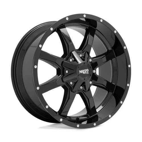 Moto Metal Mo970 Wheels Rims 20x10 6x135 6x139.7 Gloss Black With Milled Lip -24mm | MO970210673A24N
