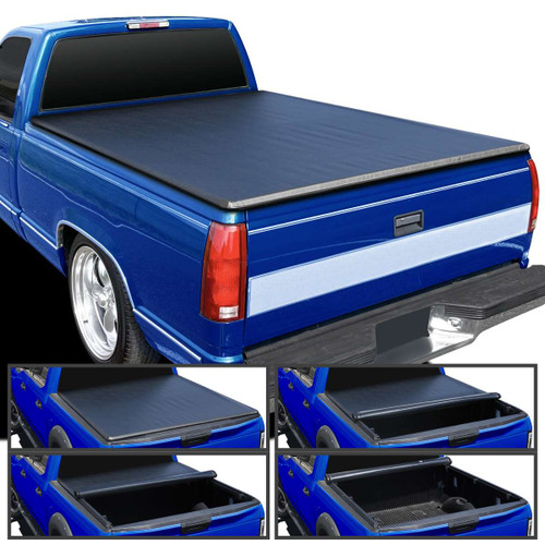 Spec-D 6.5 Foot Soft Roll Up Short Bed Tonneau Cover | SPE TCR-C1088-65-SP
