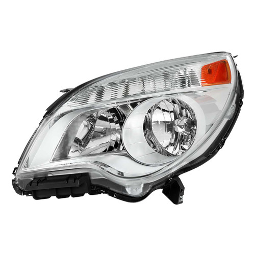 Spec-D Chrome Headlight with Clear Lens and Amber Reflector | SPE 2LH-EQIX10-L-GO
