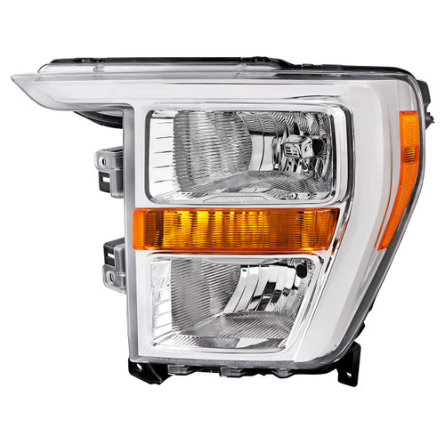 Spec-D Chrome Headlight with Clear Lens and Amber Reflector | SPE 2LH-F15021-L-RO