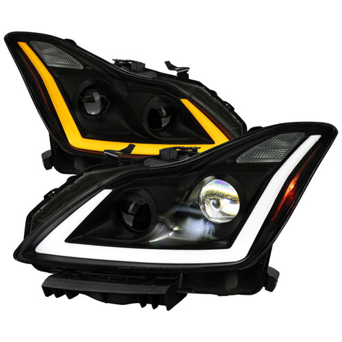 Spec-D LED Projector Headlight with Sequential Turn Signal | SPE 2LHE-G37082SM-SQ-RS