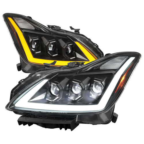 Spec-D LED Projector Headlight with Sequential Turn Signal | SPE 2LHES-G37082JM-SQ-RS