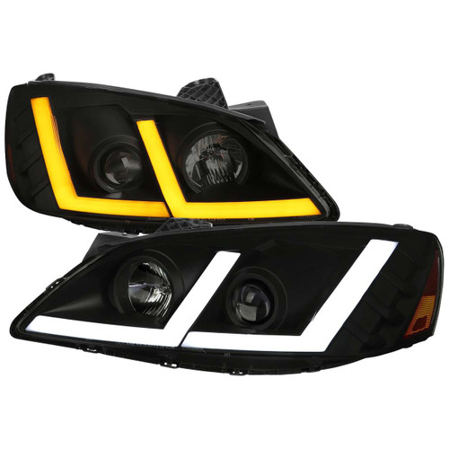 Spec-D Black Projector Headlight with Smoked Lens | SPE 2LHP-G605SM-SQ-RS