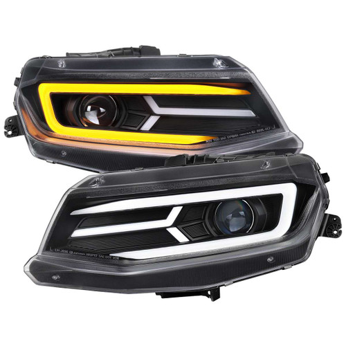 Spec-D Black LED Projectory Headlight with Clear Lens | SPE LHP-CMR16JM-SQ-TM
