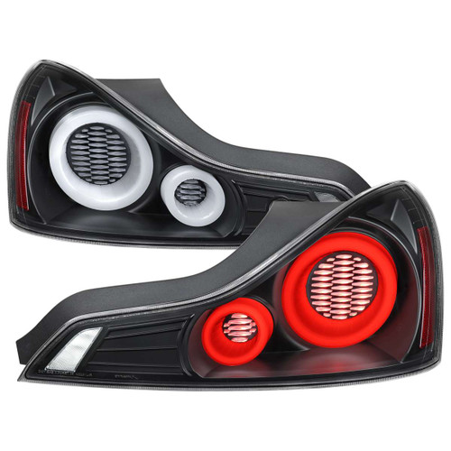 Spec-D Full LED Tail Light with Black Housing and Clear Lens | SPE LT-G37082JMLED-SQ-RS