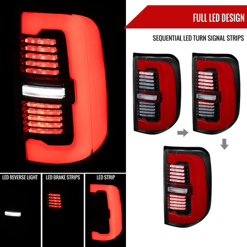 Spec-D LED Tail Light Without Blind Spot Detection | SPE LT-RAM1915JRLD-SQ-RS