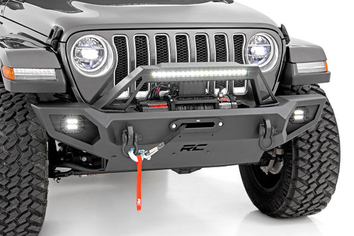 Rough Country Front Winch Bumper - Jeep Gladiator JT/Wrangler 4xe/Wrangler JK/Wrangler JL | DHTP 10585