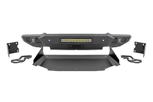 Rough Country Front Bumper w/Skid Plate & Tow Hooks - Ram 1500 (19-23) | DHTP 10808ATH