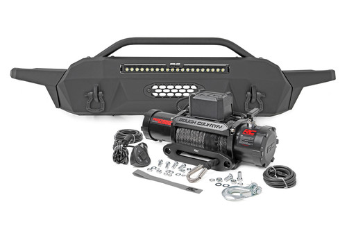 Rough Country Front Bumper - High Clearance - Hybrid - 20 Inch Blk LED - Toyota Tacoma 4WD (2016-2023) | DHTP 10723