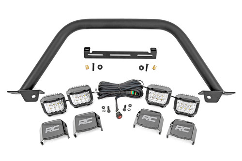Rough Country Safari Bar - 3 Inch OSRAM (Quad) - Wide - OE Modular Steel - Ford Bronco (21-23) | DHTP 51115