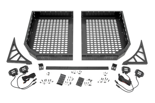 Rough Country Cargo Rack - Dual 2 Inch Black LED Pairs - Flush Mount - Polaris Ranger 1000XP (19-22) | DHTP 93057