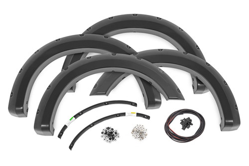 Rough Country Pocket Fender Flares - PQ Race Red - Ford F-250/F-350 Super Duty (23-24) | DHTP F-F20231-PQ