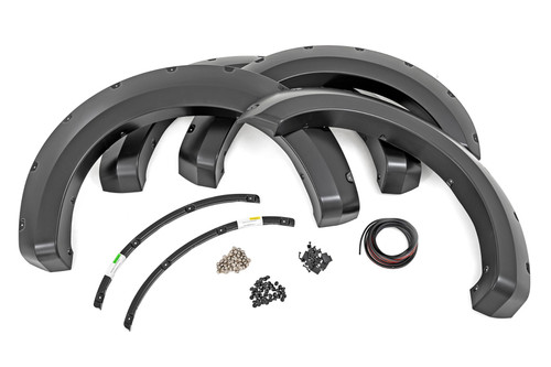 Rough Country Pocket Fender Flares - J7 Magnetic Gray - Ford F-250/F-350 Super Duty (17-22) | DHTP F-F21112-J7