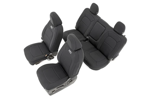 Rough Country Seat Covers - Front Bucket - Rear Bench - Chevy/GMC Canyon/Colorado (15-22) | DHTP 91051