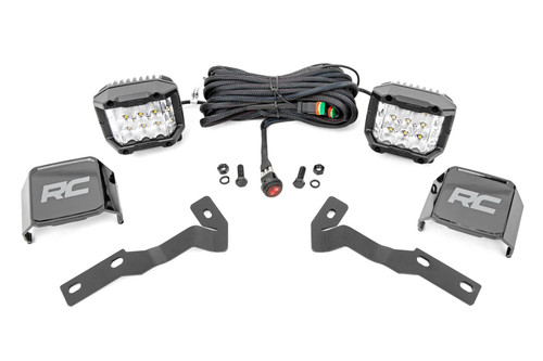 Rough Country LED Light Kit - Ditch Mount - 3 Inch OSRAM - Wide - Toyota Tacoma (16-23) | DHTP 71084
