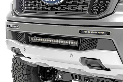 Rough Country LED Light - Bumper Mount - 6 Inch Black Slimline Pair - Ford Ranger (19-23) | DHTP 70829