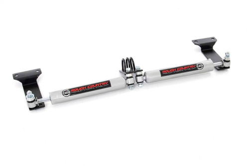 Rough Country N3 Steering Stabilizer - Dual - 2-8 Inch Lift - Ford Excursion (00-05)/Super Duty (99-04) | DHTP 8749030