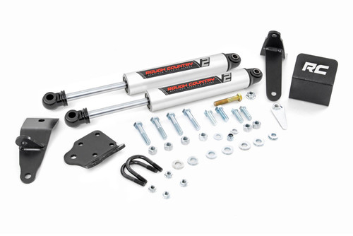 Rough Country V2 Steering Stabilizer - Dual - 2-8 Inch Lift - Ram 2500 (10-13)/3500 (10-12) | DHTP 8749570
