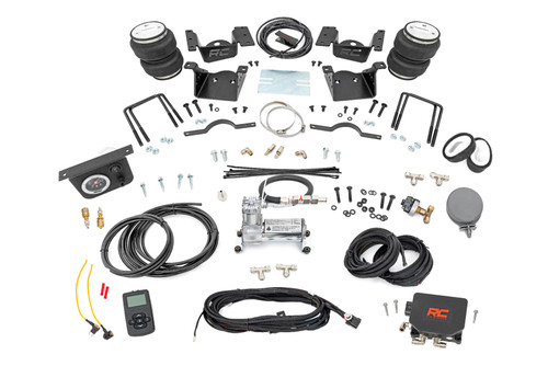 Rough Country Air Spring Kit w/compressor - Wireless Controller - 0-75 Inch Lift - Chevy/GMC 2500HD/3500HD (11-19) | DHTP 10007WC