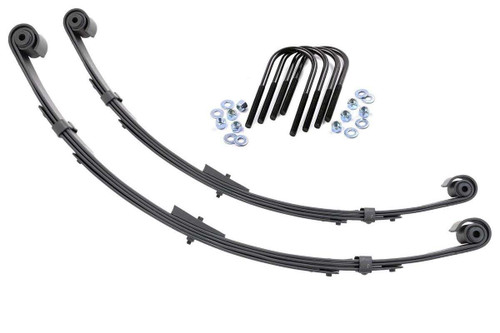Rough Country Rear Leaf Springs - Military Wrap - 4 Inch Lift- Pair - Jeep Wrangler YJ (87-95) | DHTP 8064Kit
