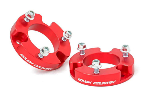 Rough Country 2 Inch Leveling Kit - Aluminum - Red - Toyota Tacoma 2WD/4WD (05-23) | DHTP 744RED