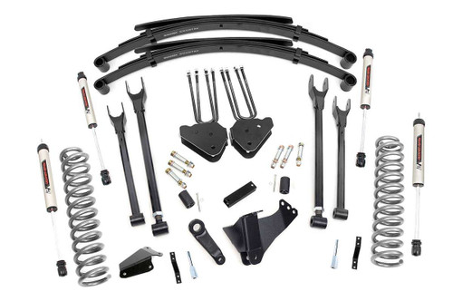 Rough Country 6 Inch Lift Kit - Gas - 4 Link - RR Spring - V2 - Ford Super Duty (05-07) | DHTP 58370