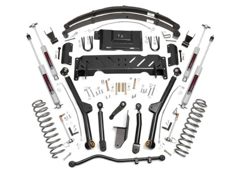 Rough Country 65 Inch Lift Kit - Long Arm - NP242 - Jeep Cherokee XJ 4WD (84-01) | DHTP 61822
