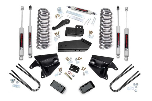 Rough Country 4 Inch Lift Kit - Quad Front Shocks - Rear Blocks - Ford F-150 (80-96) | DHTP 46533