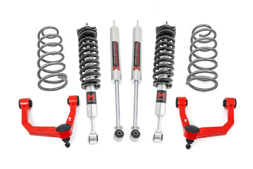 Rough Country 3 Inch Lift Kit - Upper Control Arms - RR Coils - M1 Struts - Toyota 4Runner (10-24) | DHTP 76642RED