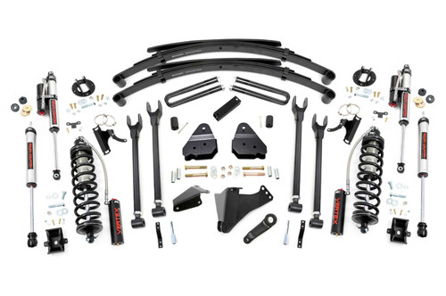 Rough Country 6 Inch Lift Kit - Gas - 4 Link - RR Spring - C/O Vertex - Ford Super Duty (05-07) | DHTP 58359