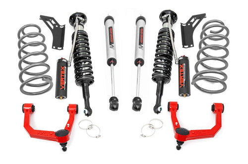 Rough Country 3 Inch Lift Kit - Upper Control Arms - RR Coils - Vertex/V2 - Toyota 4Runner (10-24) | DHTP 76658RED