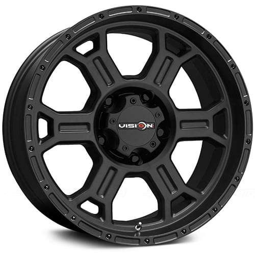 Vision Raptor 372 Matte Black Wheels Rims 18x9.5 6x139.7  -12mm | EC 372-8983MB-12