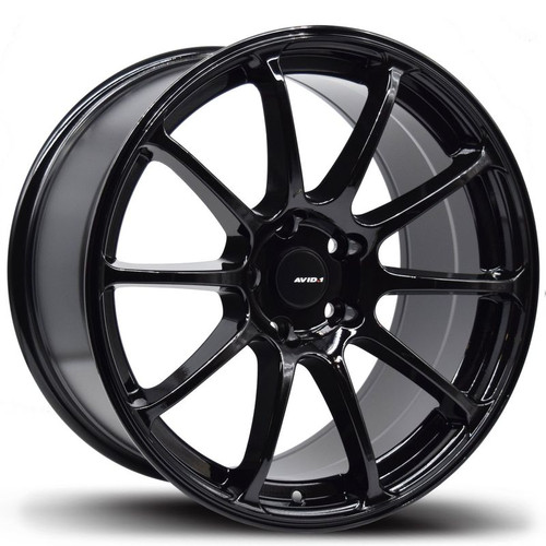 Avid.1 Av-27 Wheels Rims 18x9.5 5x114.3 Gloss Black 38mm | AV2718955H38GBK